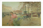 Place du Theatre Francais, in Paris, 1902 by Eugene Galien-Laloue