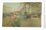 Place du Theatre Francais, in Paris, 1902 by Eugene Galien-Laloue