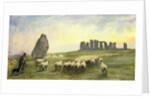 Returning Home, Stonehenge, Wiltshire, 1891 by Edgar Barclay