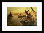 In Cairo: The Ferry From The Island of Gazirie on the Nile or Boulach the Port of Cairo by Joseph Farquharson