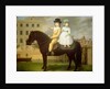 Two Children Seated On A Black Pony by Nathan Theodore Fielding