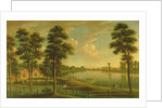 View of Chelsea Reservoir and Waterworks, with Westminster Abbey in the Distance, c.1725 by English School