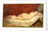 Nude Lying On A Sofa Against A Red Curtain by William Etty