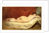 Nude Lying On A Sofa Against A Red Curtain by William Etty
