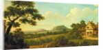 Wooded Landscape With Figures By a Roadside, c.1770 by English School