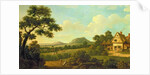 Wooded Landscape With Figures By a Roadside, c.1770 by English School