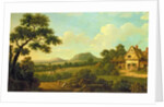 Wooded Landscape With Figures By a Roadside, c.1770 by English School