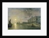 Moonlit View Of The Bacino Di San Marco, Venice, With The Doge's Palace by Henry Pether