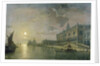 Moonlit View Of The Bacino Di San Marco, Venice, With The Doge's Palace by Henry Pether