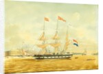 The Johan Melchior Kemper at Anchor by Rotterdam Harbour by Jacob Spin