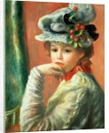 Young Girl in a White Hat by Pierre Auguste Renoir