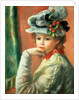 Young Girl in a White Hat by Pierre Auguste Renoir