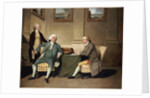 Group Portrait Of Sergeant-At-Arms Bonfoy, His Son, And John Clementson, Sen. by John Hamilton Mortimer