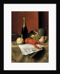 Still Life with Lobster, Fruit, Champagne and Newspaper, 1882 by William Michael Harnett