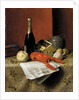 Still Life with Lobster, Fruit, Champagne and Newspaper, 1882 by William Michael Harnett