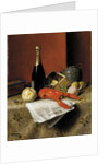 Still Life with Lobster, Fruit, Champagne and Newspaper, 1882 by William Michael Harnett