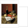 Still Life with Lobster, Fruit, Champagne and Newspaper, 1882 by William Michael Harnett
