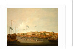 The Hongs at Canton from the south east, with a regatta on the Pearl river by Thomas Daniell