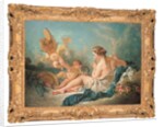 A Reclining Nymph Playing the Flute with Putti, Perhaps the Muse Euterpe, 1752 by Francois Boucher