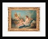 A Reclining Nymph Playing the Flute with Putti, Perhaps the Muse Euterpe, 1752 by Francois Boucher