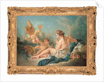 A Reclining Nymph Playing the Flute with Putti, Perhaps the Muse Euterpe, 1752 by Francois Boucher
