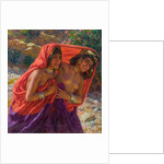 The Frightened Bathers; La Fuite des Baigneuses by Alphonse Etienne Dinet