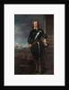 Portrait of Oliver Cromwell in Armour, a Seascape and Battle Beyond, late 1650s by English School