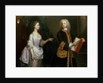 A Group Portrait of John Perceval, 1st Earl of Egmont and his Wife Catherine by J. Alberry