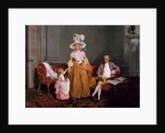 A Family Group, the Father Seated, the Mother and Daughter Standing, in an Interior, 18th century by Francis Wheatley
