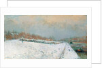 Port de Bercy, en Hiver by Albert-Charles Lebourg