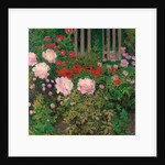 Flowers and Garden Fence; Bluhende Blumen am Gartenzaun by Koloman Moser