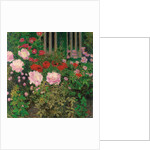 Flowers and Garden Fence; Bluhende Blumen am Gartenzaun by Koloman Moser