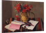 Carnations and Account Books, 1925 by Felix Edouard Vallotton