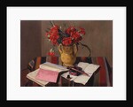 Carnations and Account Books, 1925 by Felix Edouard Vallotton