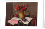 Carnations and Account Books, 1925 by Felix Edouard Vallotton