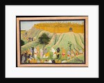 Rama and Lakshmana in Counsel with the Monkey and Bear Allies, c.1800 by School Pahari