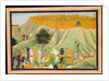 Rama and Lakshmana in Counsel with the Monkey and Bear Allies, c.1800 by School Pahari