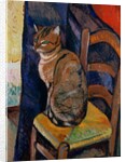 Study of a Cat Sitting on a Chair; Etude d'un Chat, Assis sur une Chaise by Marie Clementine Valadon