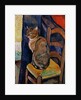 Study of a Cat Sitting on a Chair; Etude d'un Chat, Assis sur une Chaise by Marie Clementine Valadon