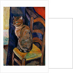 Study of a Cat Sitting on a Chair; Etude d'un Chat, Assis sur une Chaise by Marie Clementine Valadon