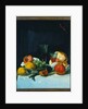 Grapes, Lemons and Pomegranates with White Wine Glasses and Loaf of Bread by George Leslie Hunter