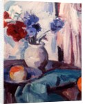 Mixed Carnations and Cornflowers in a Pottery Vase, c.1931 by Samuel John Peploe