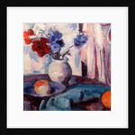 Mixed Carnations and Cornflowers in a Pottery Vase, c.1931 by Samuel John Peploe