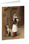 Anaute Avec Deux Chiens Whippets, 1867 by Jean Leon Gerome