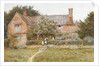 A Surrey Cottage with a Mother and her Children by Helen Allingham
