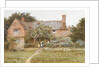A Surrey Cottage with a Mother and her Children by Helen Allingham