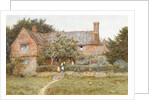 A Surrey Cottage with a Mother and her Children by Helen Allingham