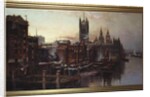 A View of the Houses of Parliament from the River Thames, London by Thomas Greenhalgh