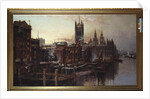 A View of the Houses of Parliament from the River Thames, London by Thomas Greenhalgh