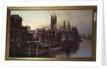 A View of the Houses of Parliament from the River Thames, London by Thomas Greenhalgh